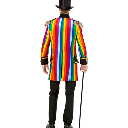 e-carnavalskleding-SYK Regenboog Jaquard parade show slipjas
