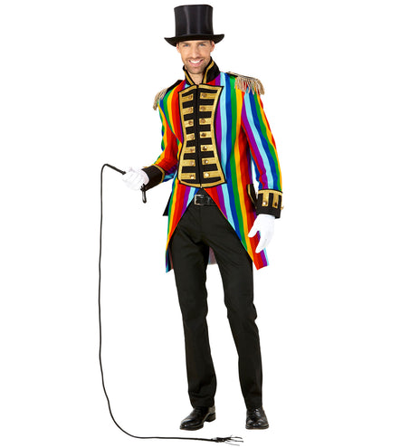 e-carnavalskleding-SYK Regenboog Jaquard parade show slipjas