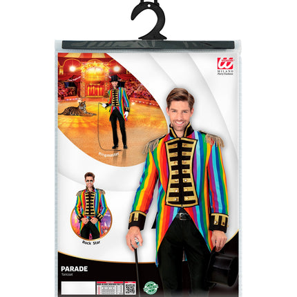 e-carnavalskleding-SYK Regenboog Jaquard parade show slipjas