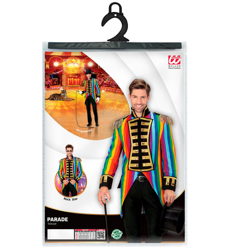 e-carnavalskleding-SYK Regenboog Jaquard parade show slipjas