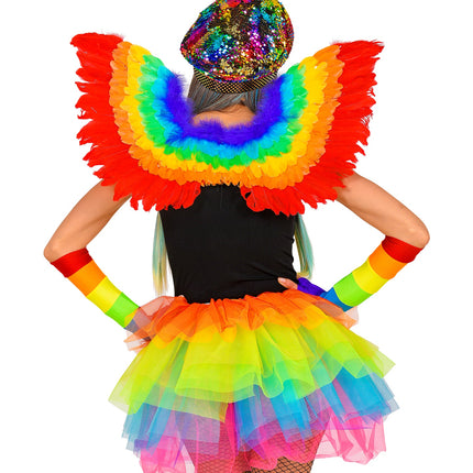 e-carnavalskleding-SYK Regenboog pet met haar