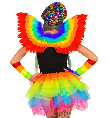 e-carnavalskleding-SYK Regenboog pet met haar