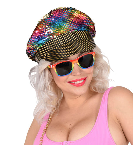 e-carnavalskleding-SYK Regenboog pet met haar