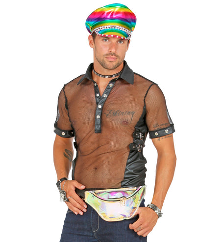 e-carnavalskleding-SYK Regenboog pet met studs