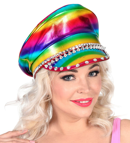 e-carnavalskleding-SYK Regenboog pet met studs
