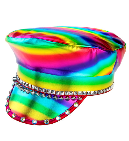 e-carnavalskleding-SYK Regenboog pet met studs