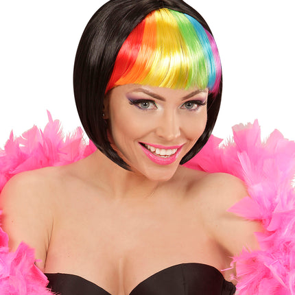 e-carnavalskleding-SYK Regenboog rave pruikjes