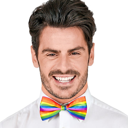 e-carnavalskleding-SYK Regenboog strikje gaypride