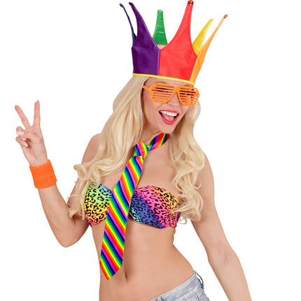 e-carnavalskleding-SYK Regenboog stropdas
