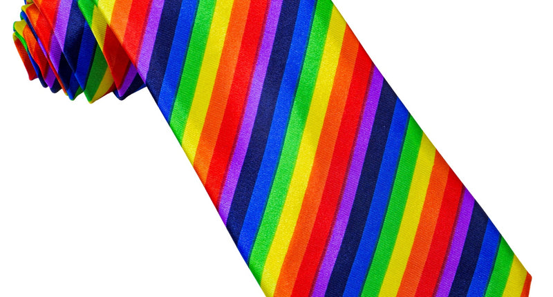 e-carnavalskleding-SYK Regenboog stropdas