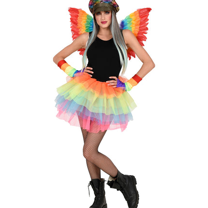 e-carnavalskleding-SYK Regenboog tutu dames