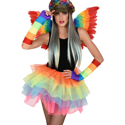 e-carnavalskleding-SYK Regenboog tutu dames