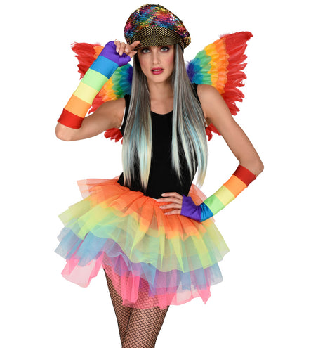 e-carnavalskleding-SYK Regenboog tutu dames