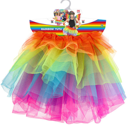e-carnavalskleding-SYK Regenboog tutu dames