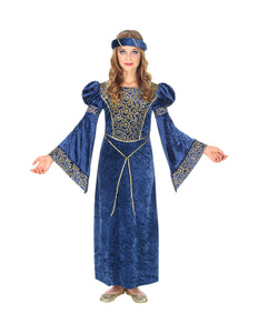 e-carnavalskleding-SYK Renaissance jurk blauw