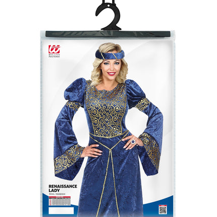 e-carnavalskleding-SYK Renaissance kostuum blauw