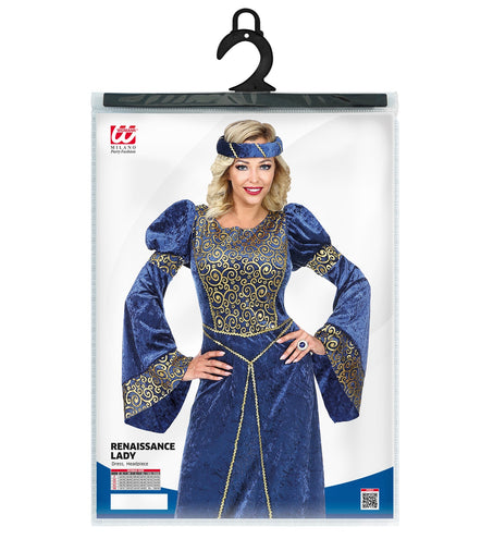 e-carnavalskleding-SYK Renaissance kostuum blauw