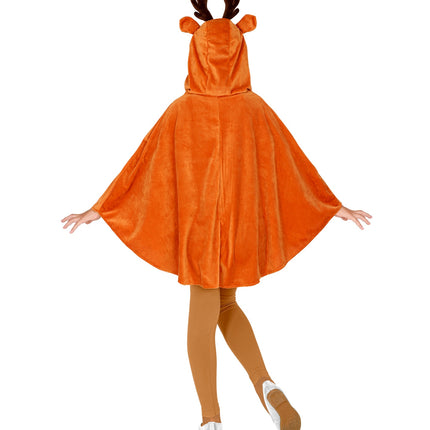 e-carnavalskleding-SYK Rendier poncho met muts kinderen