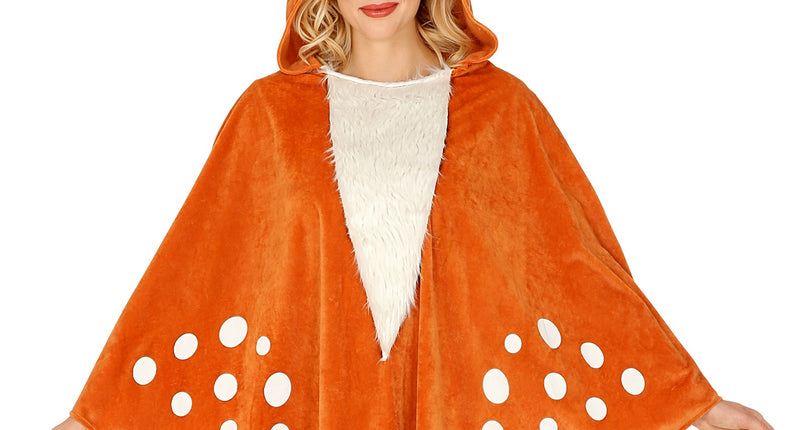e-carnavalskleding-SYK Rendier poncho met muts volwassenen