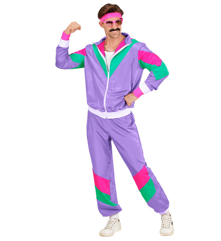 e-carnavalskleding-SYK Retro trainingspak paars