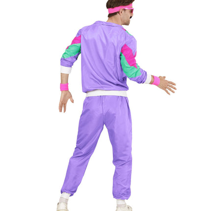 e-carnavalskleding-SYK Retro trainingspak paars