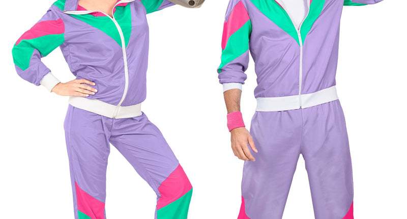e-carnavalskleding-SYK Retro trainingspak paars