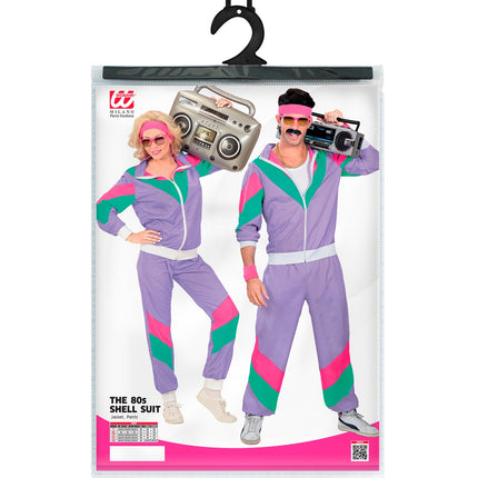 e-carnavalskleding-SYK Retro trainingspak paars