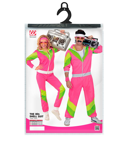 e-carnavalskleding-SYK Retro trainingspak roze/geel