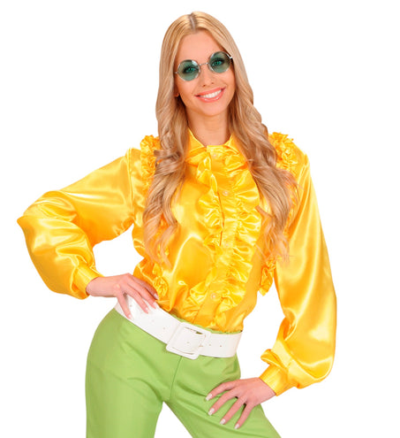 e-carnavalskleding-SYK Riem Vinyl wit