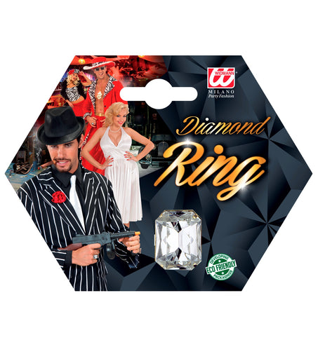 e-carnavalskleding-SYK Ring met nep diamant