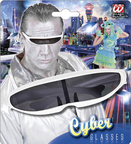 e-carnavalskleding-SYK Robot bril snelle planga wit Science fiction