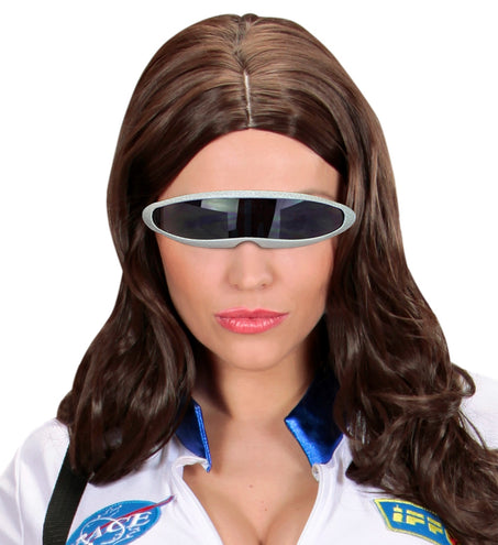 e-carnavalskleding-SYK Robot bril snelle planga zilver Science fiction