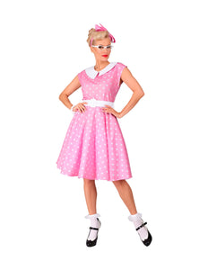 e-carnavalskleding-SYK Rock-'n- roll  fashion jurk roze 50s