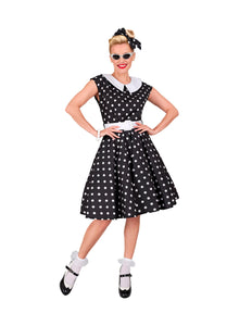 e-carnavalskleding-SYK Rock-'n-roll fashion jurk zwart