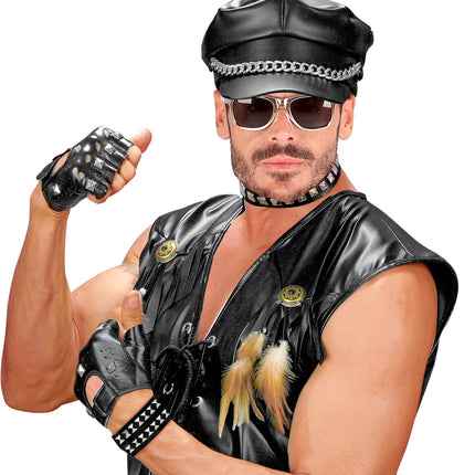 e-carnavalskleding-SYK Rockerset / bikerset punk
