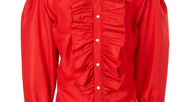 e-carnavalskleding-SYK Rode blouse met ruches