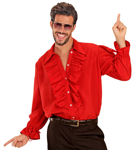 e-carnavalskleding-SYK Rode blouse met ruches