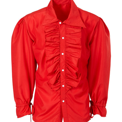e-carnavalskleding-SYK Rode blouse met ruches