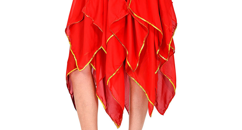 e-carnavalskleding-SYK Rode chiffon rok