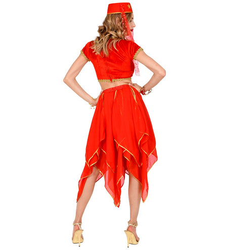 e-carnavalskleding-SYK Rode chiffon rok
