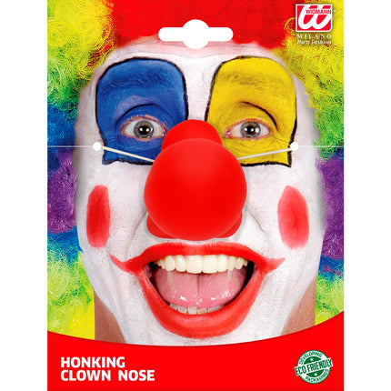 e-carnavalskleding-SYK Rode clownsneus met geluid