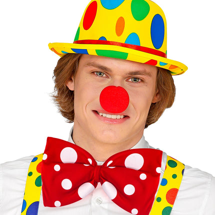 e-carnavalskleding-SYK Rode clownstrik met bollen