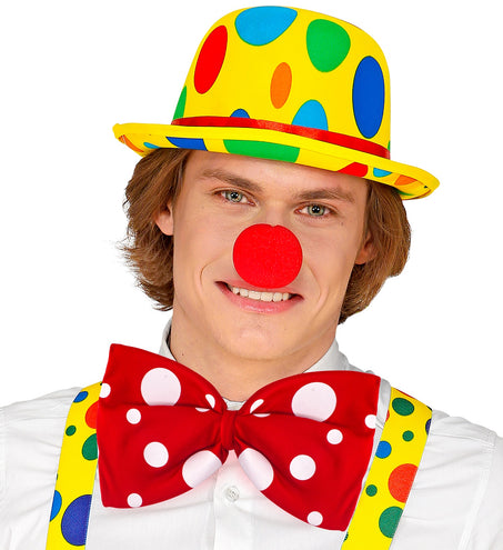 e-carnavalskleding-SYK Rode clownstrik met bollen