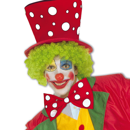 e-carnavalskleding-SYK Rode clownstrik met bollen