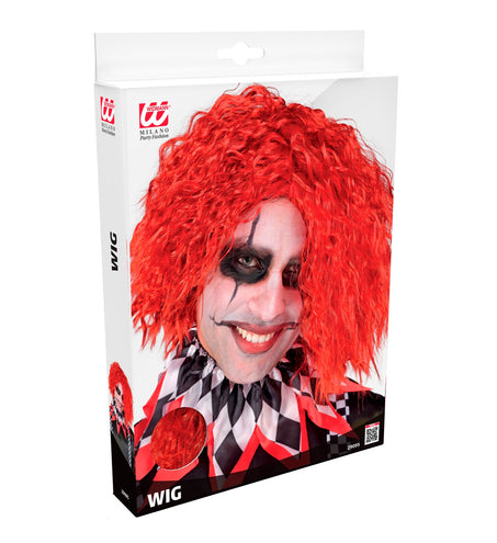 e-carnavalskleding-SYK Rode creepy clownspruik