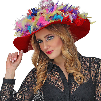 e-carnavalskleding-SYK Rode dames flaphoed