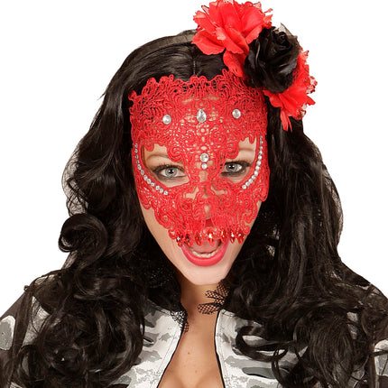 e-carnavalskleding-SYK Rode kanten maskers