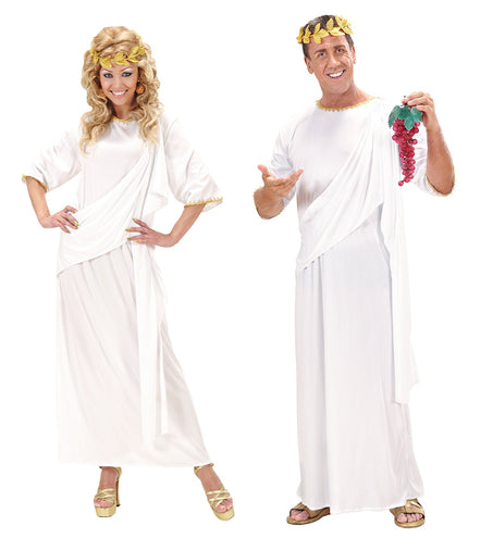 e-carnavalskleding-SYK Romeinse toga wit unisex