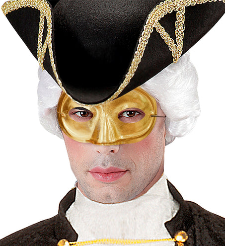 e-carnavalskleding-SYK Rond goud oogmasker masquerade
