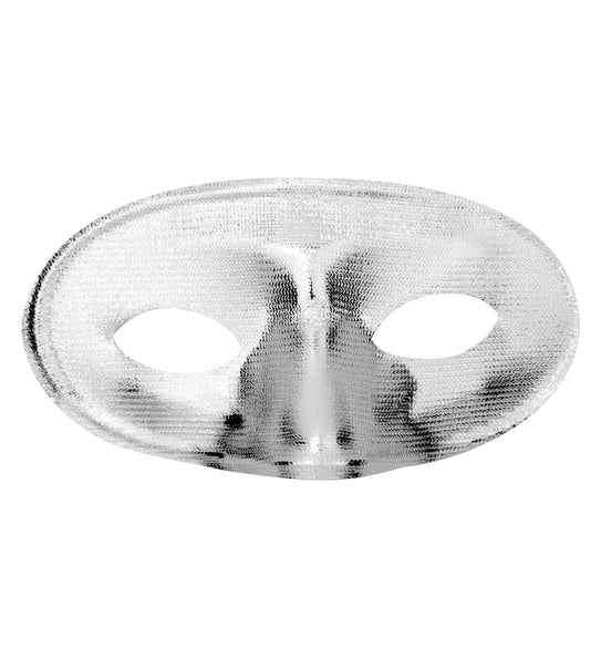 e-carnavalskleding-SYK Rond zilver oogmasker masquerade